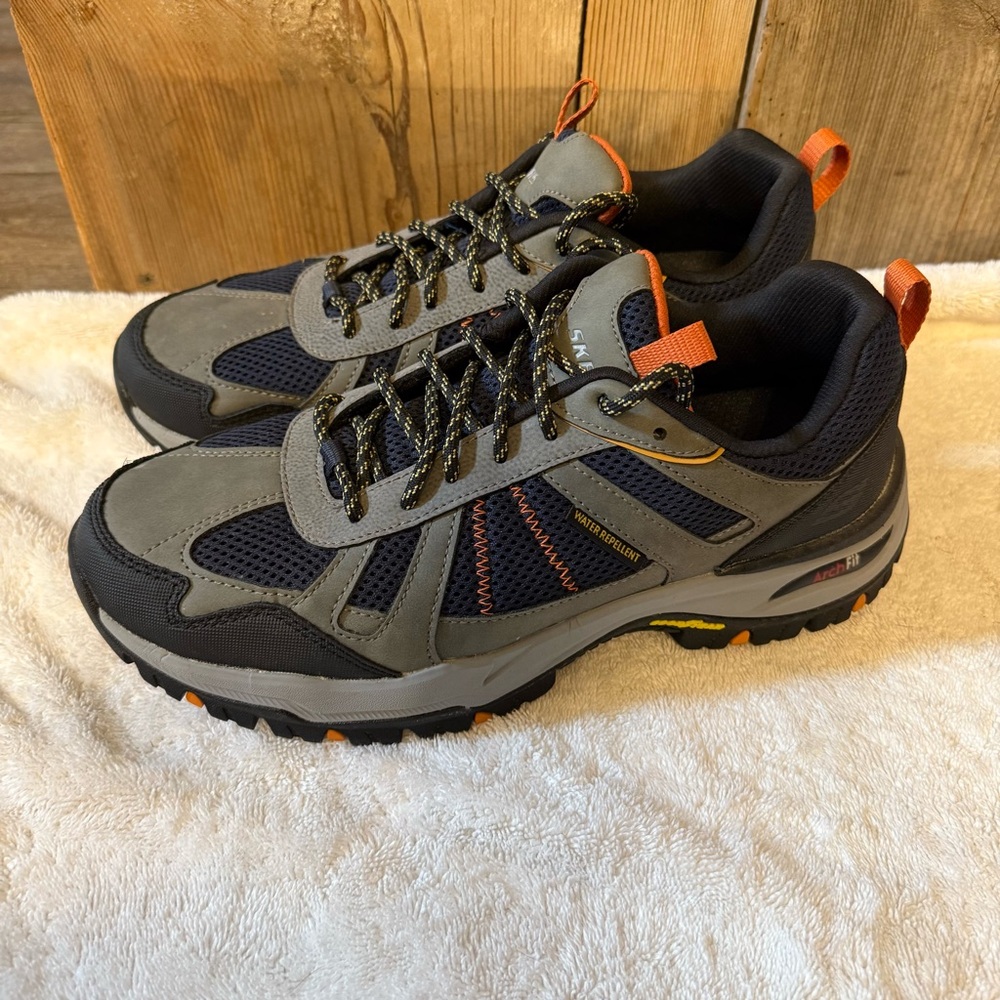 Men's Sketchers RX Arch Fit Dawson Vortego Outdoor Hiking Shoes - Navy and Gray